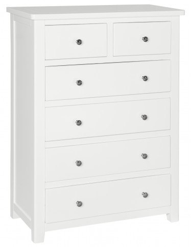 Chilford Bedroom Collection 2+4 Drawer Chest - White