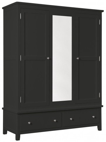 Chilford Charcoal  Collection Triple Wardrobe 