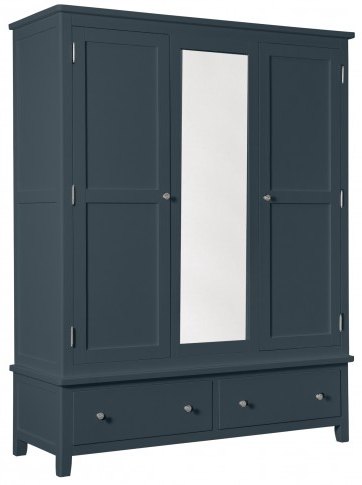 Chilford Blue  Collection Triple Wardrobe 
