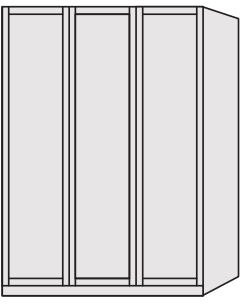 Airedale Collection 3 Doors Wardrobe - Plain Doors