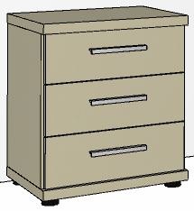 Airedale Collection Bedside cabinet - 3 drawers