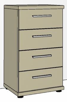 Airedale Collection Chest of drawers - 4 drawers (47cm Wide)