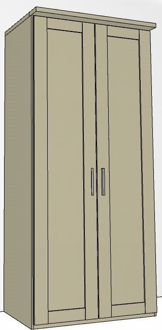 Airedale Collection2 Doors Wardrobe - Plain Doors