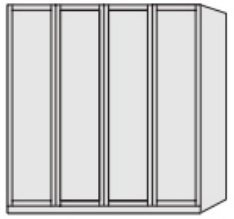 Airedale Collection 4 Doors Wardrobe - Plain Doors