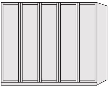 Airedale Collection 5 Doors Wardrobe - Plain Doors