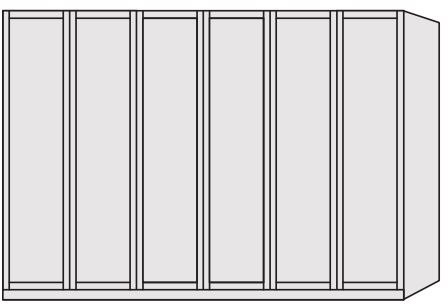 Airedale Collection 6 Doors Wardrobe - Plain Doors 