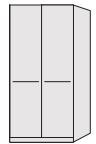 Durban Hinged-door wardrobe with Cornice / 2 Door