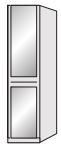 Durban Hinged-door wardrobe with Cornice / 1 mirrored door LHH