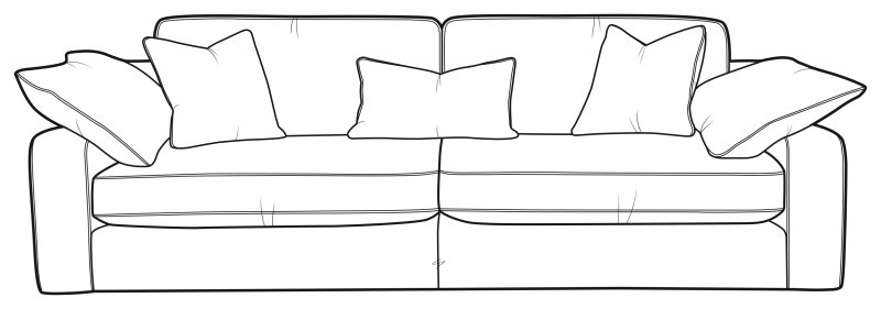 Large Split Sofa - C Grade Fabric