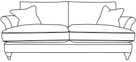 Extra Large Sofa A Grade Fabric - Qualifil Blue Fibre Seat Interior