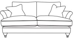 Medium Sofa A Grade Fabric - Qualifil Blue Fibre Seat Interior