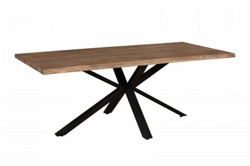 Forest Collection 200 x 95cm (Natural Oiled) With Spider Metal Leg Dining Table