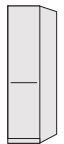 Hinged-door wardrobe with Cornice / 1 Door LHH / Handles in silver/