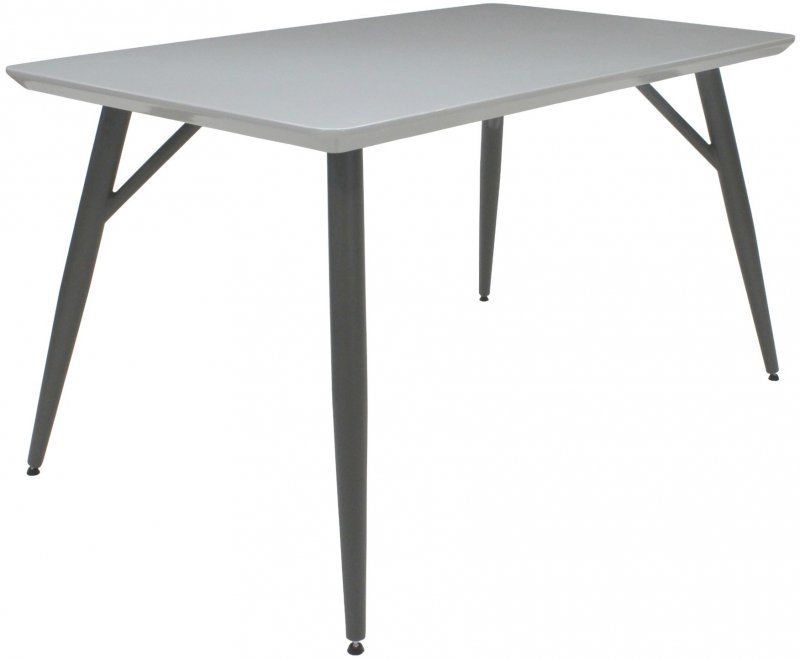 Rectangular Dining Table 130cm - Grey Gloss