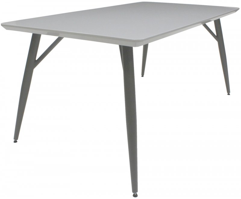 Rectangular Dining Table 160cm - Grey Gloss