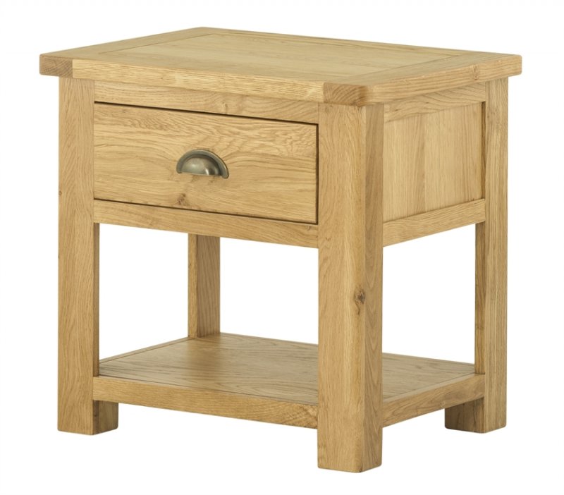 Tiverton Lamp Table With Drawer - Oak