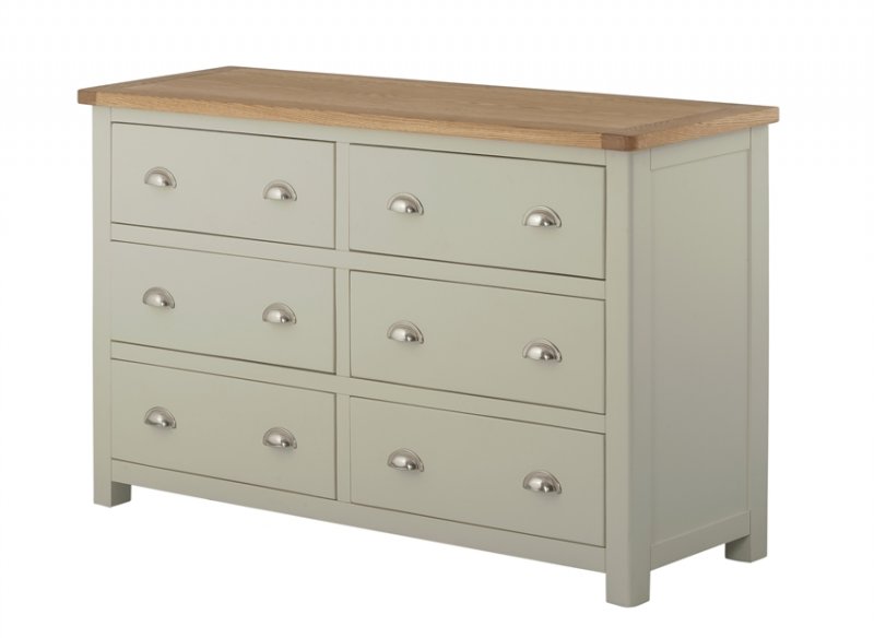 Tiverton Bedroom 6 Drawer Chest - Stone