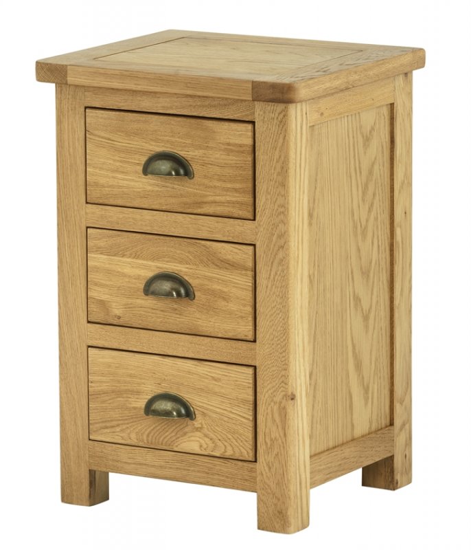 Tiverton Bedroom Bedside Cabinet - Oak