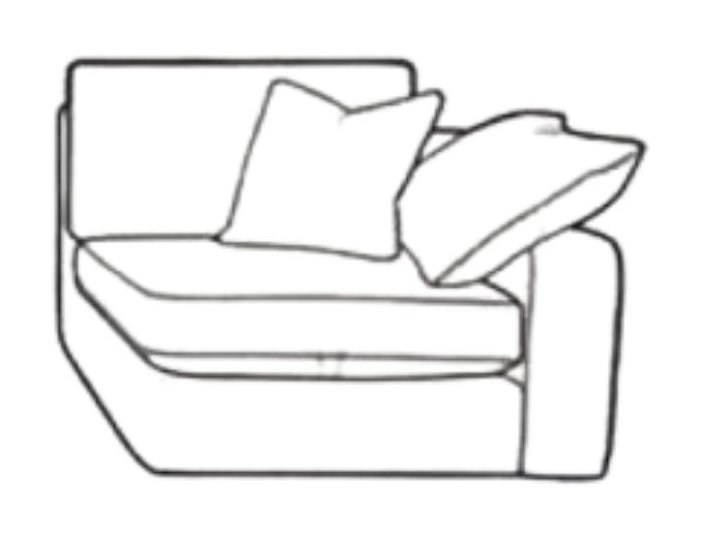 Avarda Sofa Collection 1 Arm 1 Seater -  RHF - C Grade Fabric Standard Back