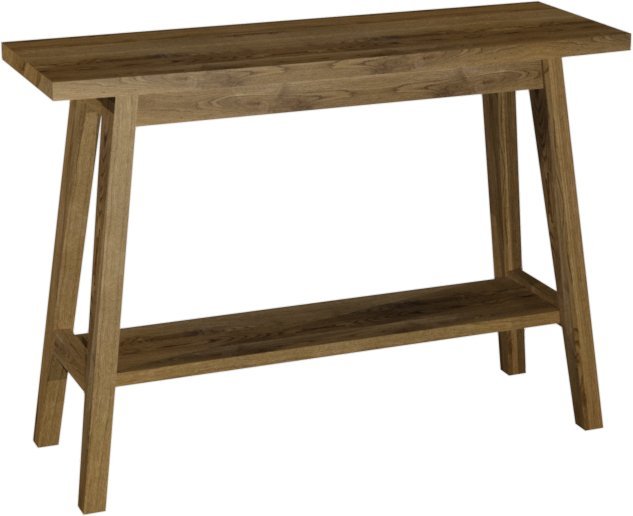 Cambridge Rustic Console Table With Shelf