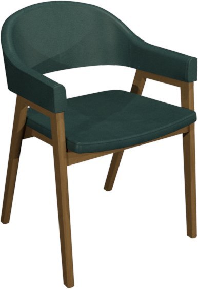 Upholstered Arm Chair in an Azure Velvet Fabric
