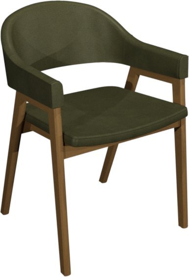 Upholstered Arm Chair in a Cedar Velvet Fabric