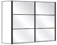 Sliding-door wardrobes 2 doors - Front crystal mirror