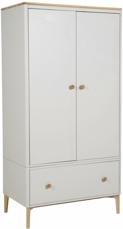 Larvik Bedroom Collection  Cashmere and Oak 2 Door Wardrobe