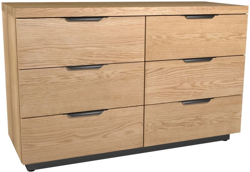 Studio Bedroom 3+3 Wide Drawer Chest