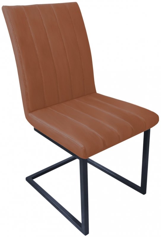 Retro Stitch Dining Chair - Tan