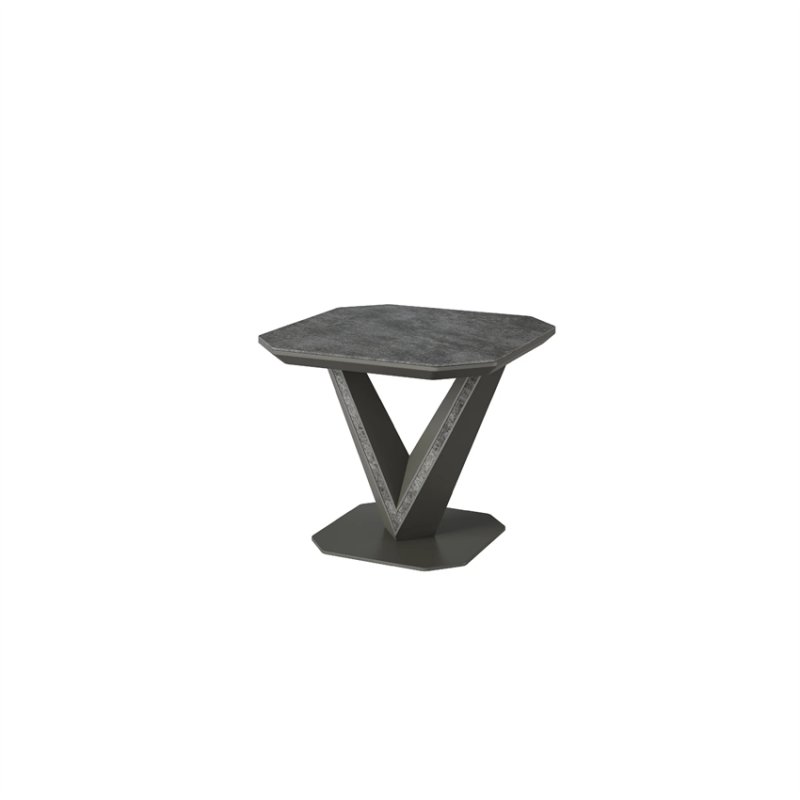 Belluno Grey Ceramic Side Table