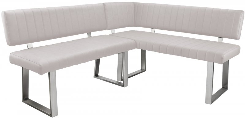 Veneto Corner Bench Set Right Hand - Light Grey