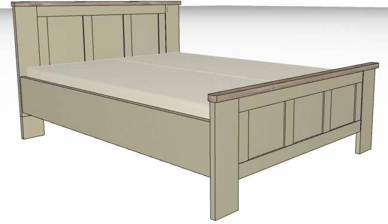 Airedale Oak Top Kingsize Bed Frame Including Bed Slatted Base