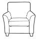 Gallery Accent Chair Cover - B