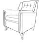 Hollingwood Woodstock Accent Chair  Cover - F
