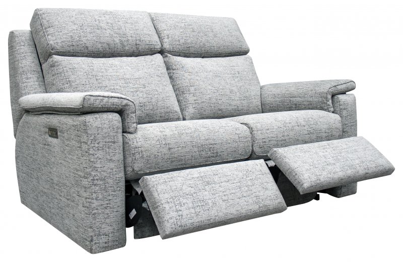 G Plan Ellis Small Sofa Electric Recliner DBL with Headrest and Lumbar with USB Fabric - W