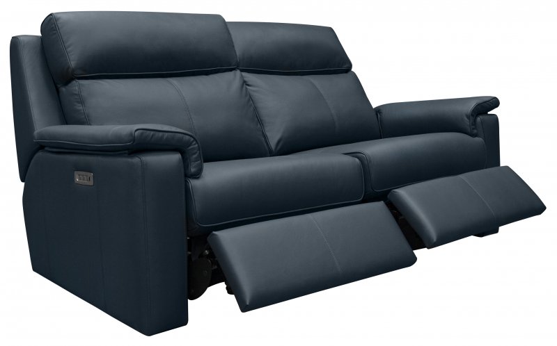 Large Sofa Electric Recliner DBL with USB Leather - L