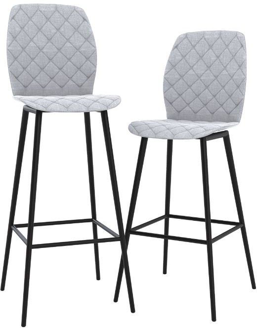 Vegas Swivel Barstool 43cm Wide x 45cm Deep x 100cm High - Seat Height 65cm - Grey