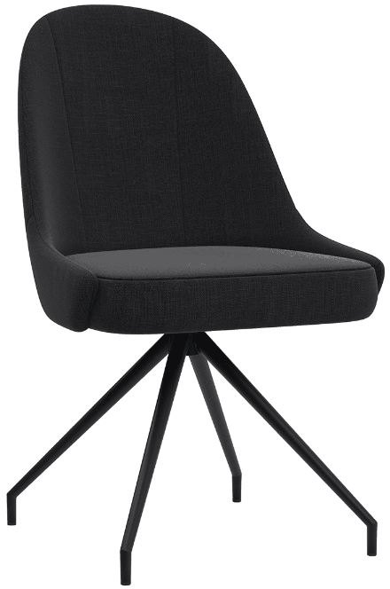 Miami Swivel Dining Chair - Charcoal