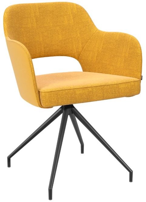 Chicago Swivel Dining Chair - Ochre Yellow