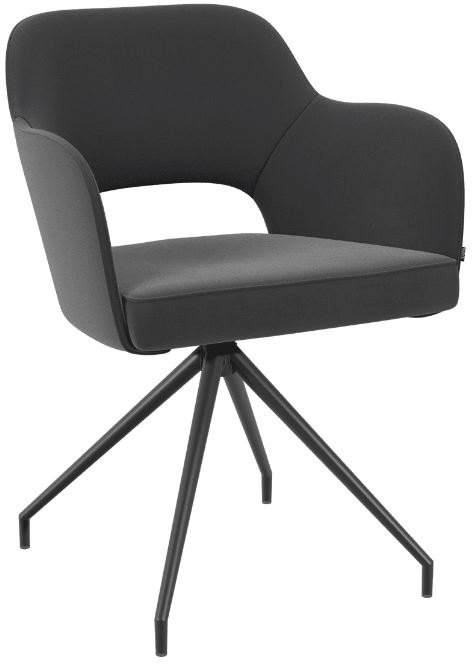 Chicago Swivel Dining Chair - Charcoal