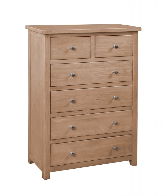 Chilford Oak Collection 2+4 Chest - Oak