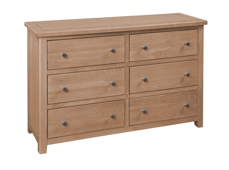 Chilford Oak Collection 6 Drawer Chest - Oak