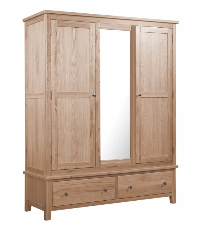 Chilford Oak Collection Triple Wardrobe - Oak