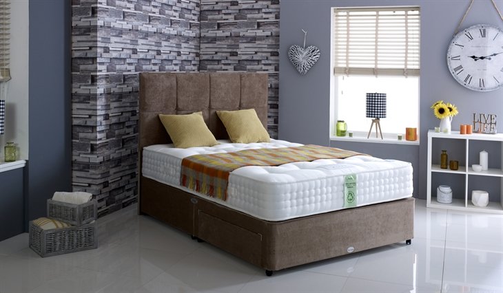 Blenheim 2000 Natural Pocket 150cm Platform Top 2+2 Drawer Set Zip and Link 2 FREE DRAWERS