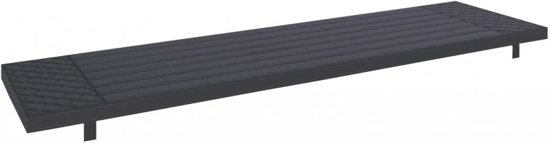 Conrad Collection 140cm Bench Seat Pad - Grey