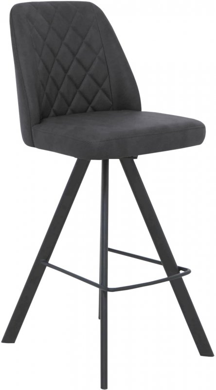 Conrad Collection Swivel Bar Stool - Grey