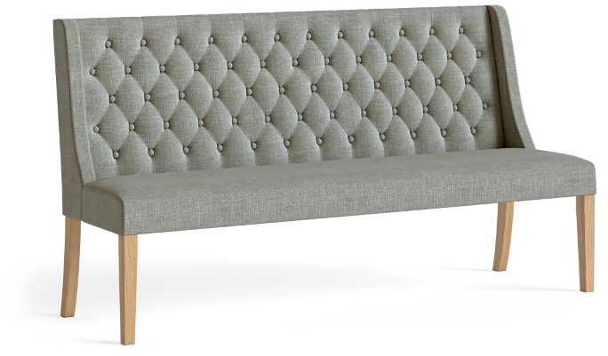Tenby Oak Button Back Sofa - GREY