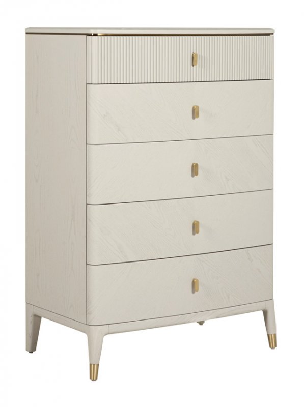 Tall 5 Drawer Chest  - Stone