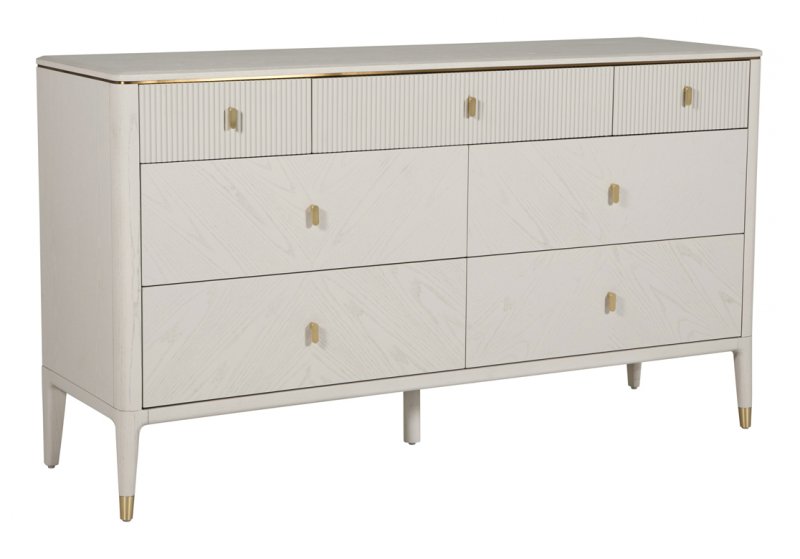 Dressing 7 Drawer Chest  - Stone